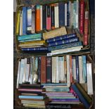 Two boxes of books to include Anthony Trollope, William Morris, John Betjeman etc.