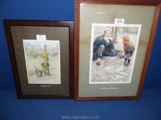 A framed Dudley Buxton Print 'Nothing Doing', along with a Lawson Wood print 'Counsels Opinion'.