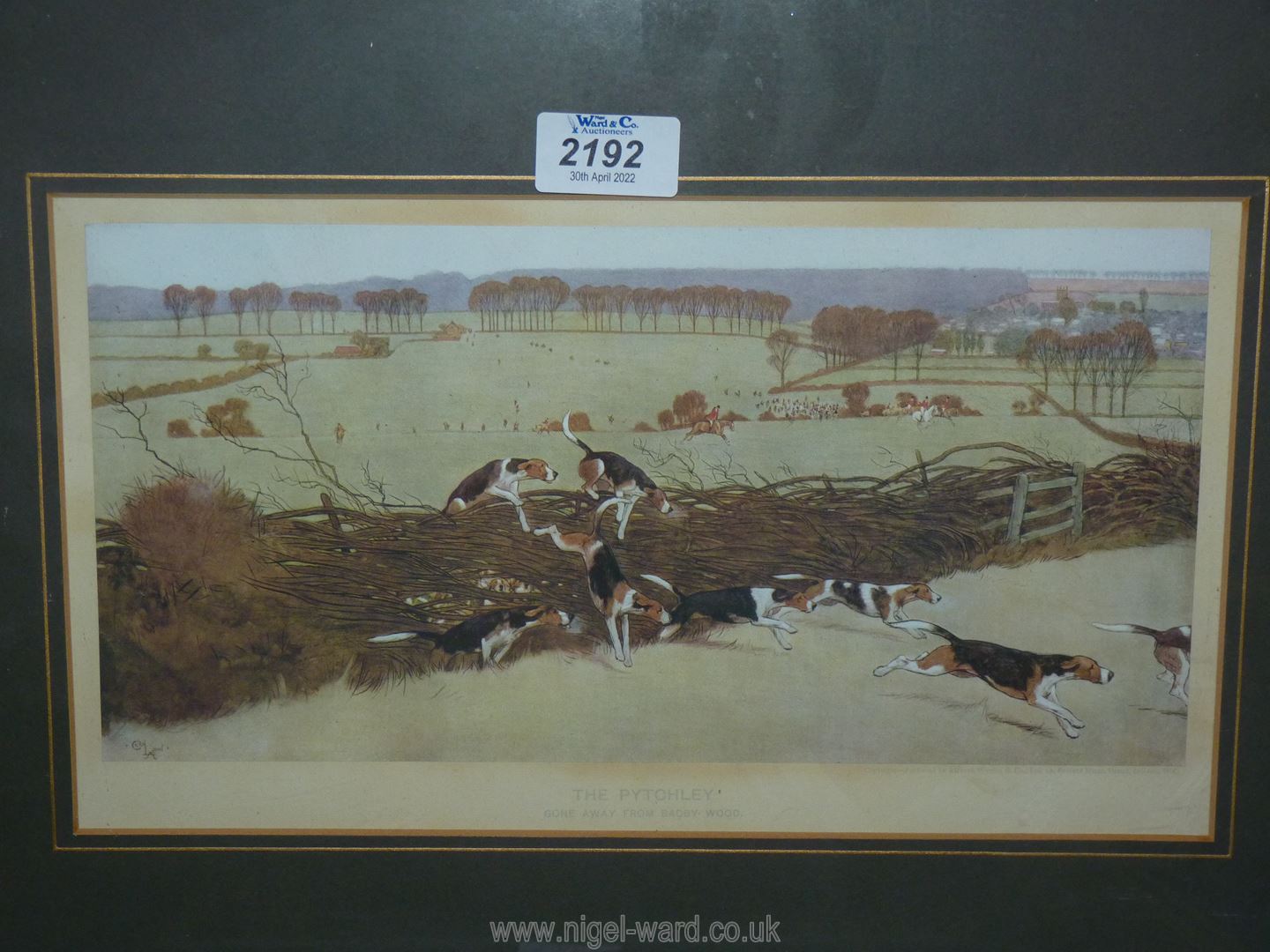 A pair of framed and mounted hunting Prints 'The Quorn from Billesdon Coplow' and 'The Pytchley - Image 3 of 17