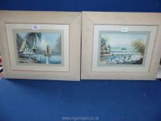 A pair of wooden framed oriental Watercolours entitled 'Penang '97', signed Y.I.