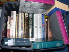 A tub of books to include Mary Queen of Scots, The Cathedral of England, The Botanical Garden,