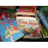 A box of children's books to include School Friends, Young Mastermind Annual, Judy for Girls,