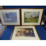 Three framed Prints including John Sargeant Noble farrier scene, etc.