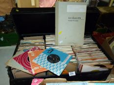 A large hardboard case containing a large quantity of 7'' singles and EP's including Small Faces,