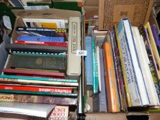 A box of books: Simple Stitches, Home Decorating,