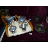 A four piece Picquot coffee and tea set,