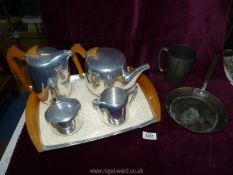 A four piece Picquot coffee and tea set,