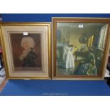 A framed and mounted mezzotint after Sir Joshua Reynolds,