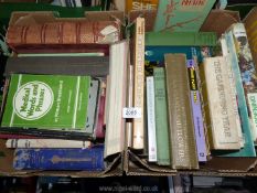 Two boxes of books: gardening,