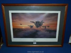 A framed and mounted limited edition Print, (no,