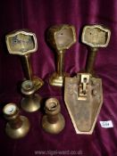 A small quantity of heavy brass items