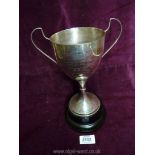 An EPNS Trophy marked 'Vaynor & District Agricultural Improvement Society Teddington Controls Ltd