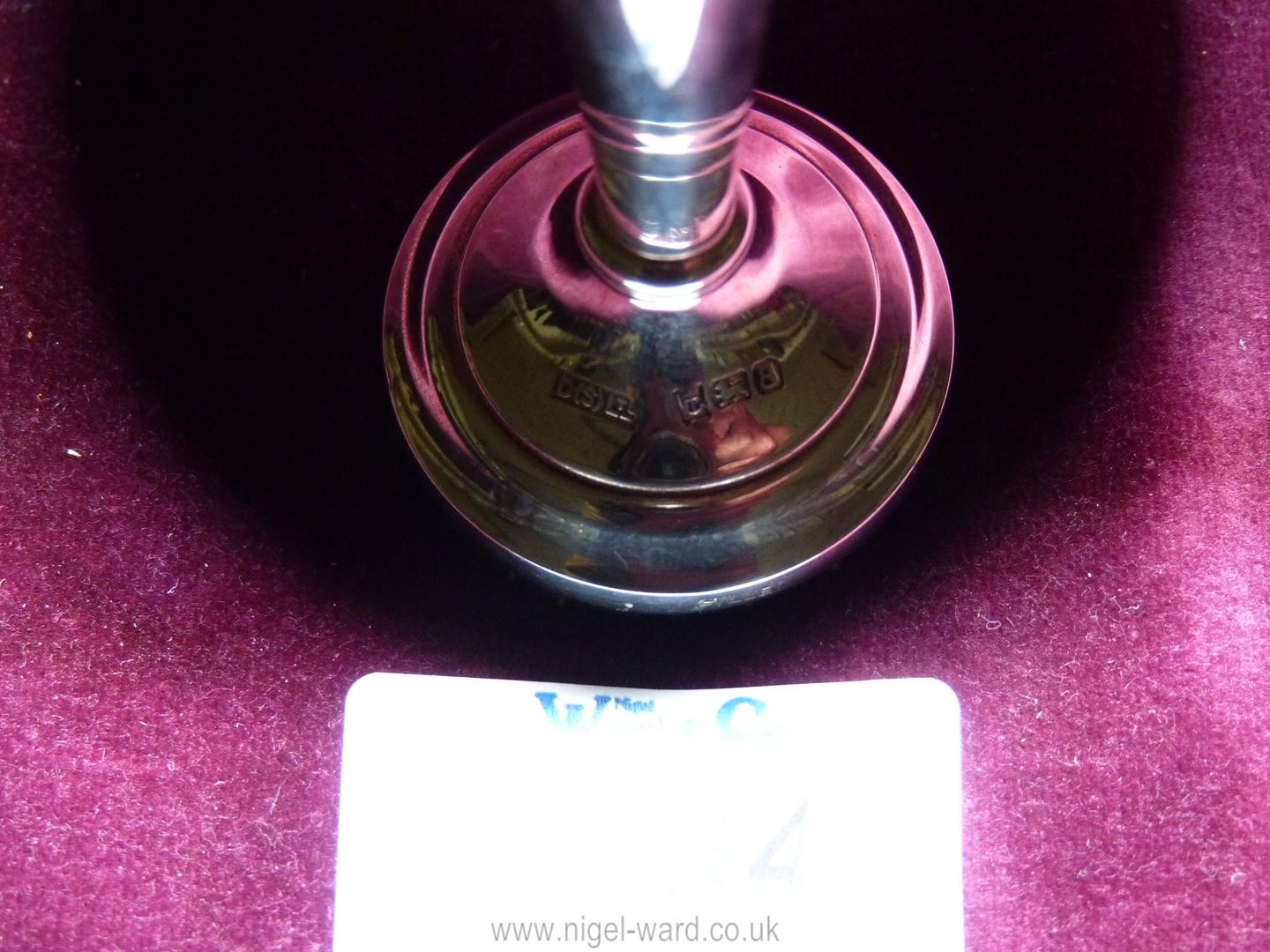 A Silver bud vase, Birmingham 1979 'D(S)Ltd.' 4 1/2" tall, 27 gms. - Image 2 of 2