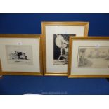 Two framed and mounted Helen Jacobs Prints 'Peter Pixy' and 'Ballet Dancers' and a J.R.