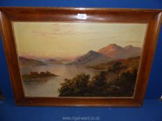 Frances J. Jamieson: An Oil on canvas of a Scottish Loch scene, 16'' x 20''.