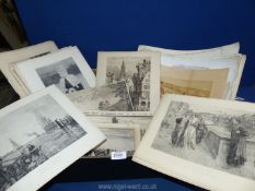 A quantity of 18th and 19th c. engravings and lithographs, N and S. Buck architectural views, etc.