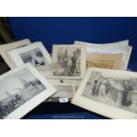 A quantity of 18th and 19th c. engravings and lithographs, N and S. Buck architectural views, etc.