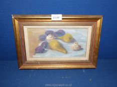 A framed Oil on board initialled J.W.S.