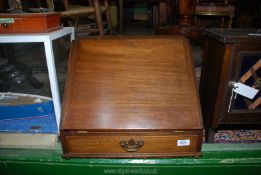 A Mahogany table top desk,