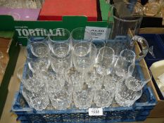 A quantity of Dartington glass including lemonade jug, wine glasses etc.
