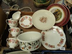 A quantity of china including Colclough tea set Portmeirion 'Botanic Garden' pot,