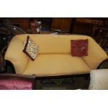 A most elegant Regency type darkwood framed double ended Sofa,