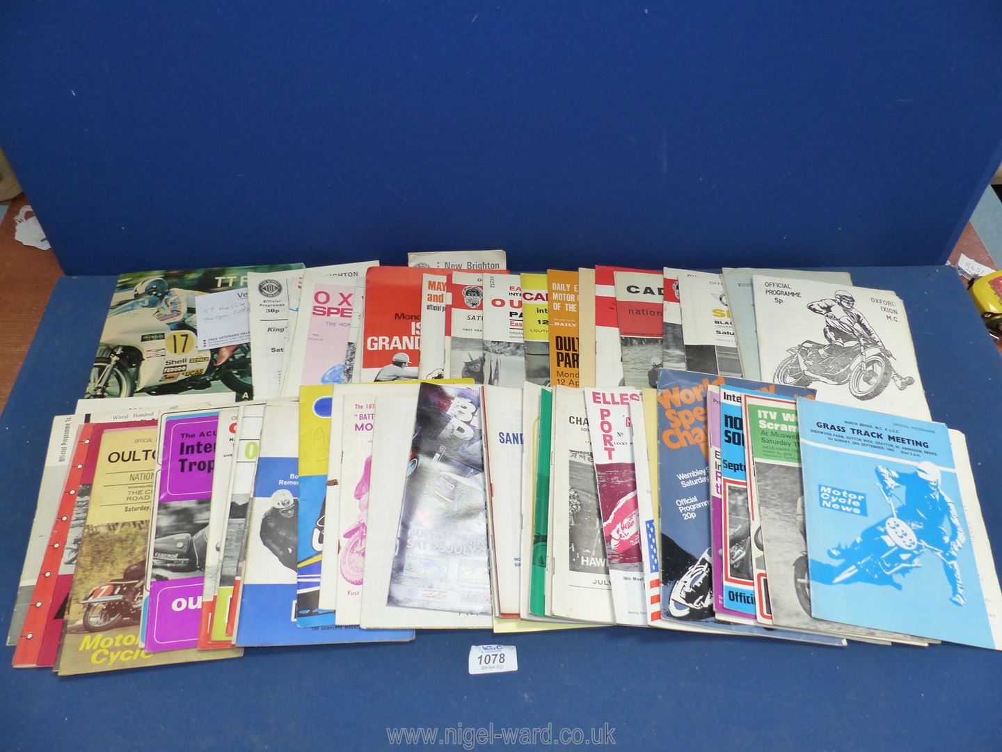 A Collection of 70 Motorcycle Race and meeting Programmes,