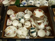 A quantity of china including Royal Albert 'Old Country Roses' part Teaset, Royal Crown Derby,