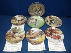 A small quantity of display plates including Danbury Mint 'Thelwell Ponies',