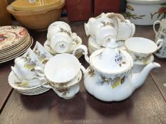 A Richmond tea set for twelve with acorns and leaves designs,