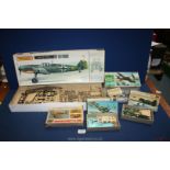 A small quantity of plastic model kits including Revell Spitfire, Polikarpor,