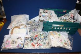 A quantity of loose used stamps including Australia, New Zealand, England including Scout post, etc.