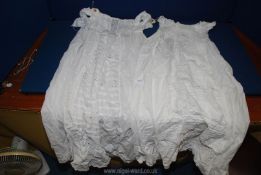 Two Christening Gowns with Broderie Anglaise detail,