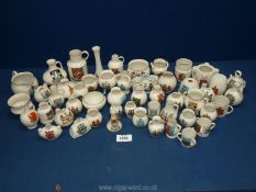 A good quantity of Goss crested china including Lobster pot, tyg, etc.