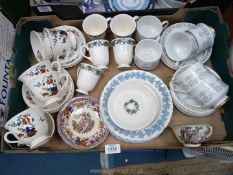 A quantity of china including part tea sets, Paragon 'Fiona', Wedgwood 'Stratford',