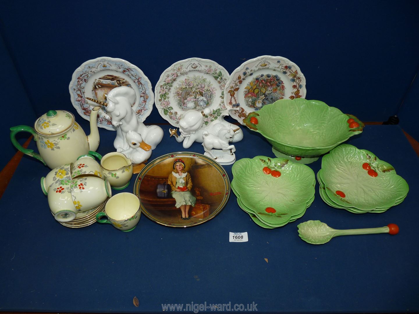 A quantity of china including Carlton ware , Royal Doulton 'Brambly Hedge' plates,