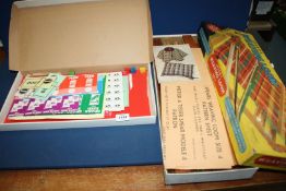 A Milkline Circuit Management game and a Spears weaving loom.