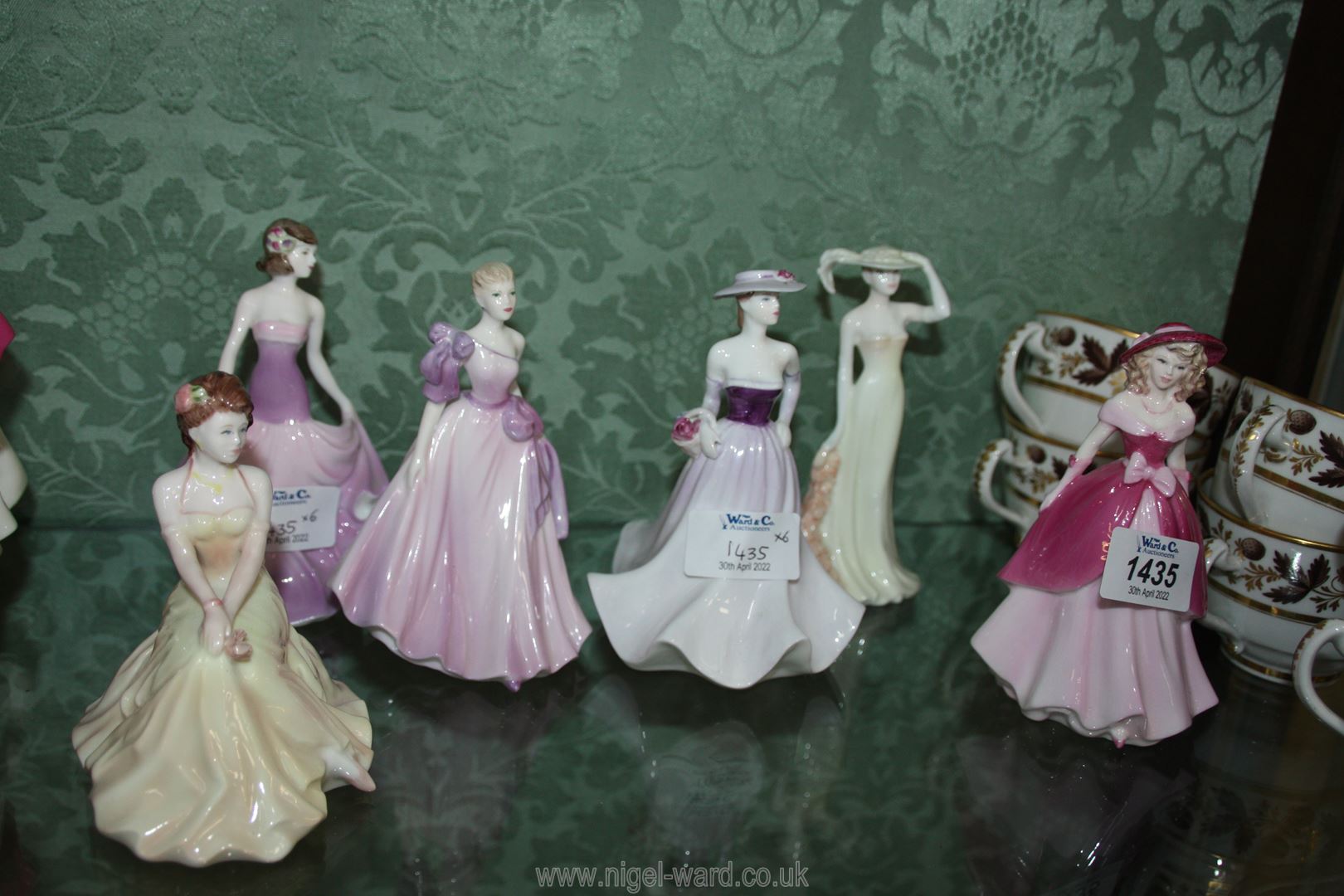 Six small Coalport figures of elegant ladies including Endless Love, Selina, Loretta, Imogen, - Image 2 of 3