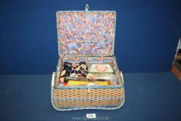 A Sewing Basket and contents.