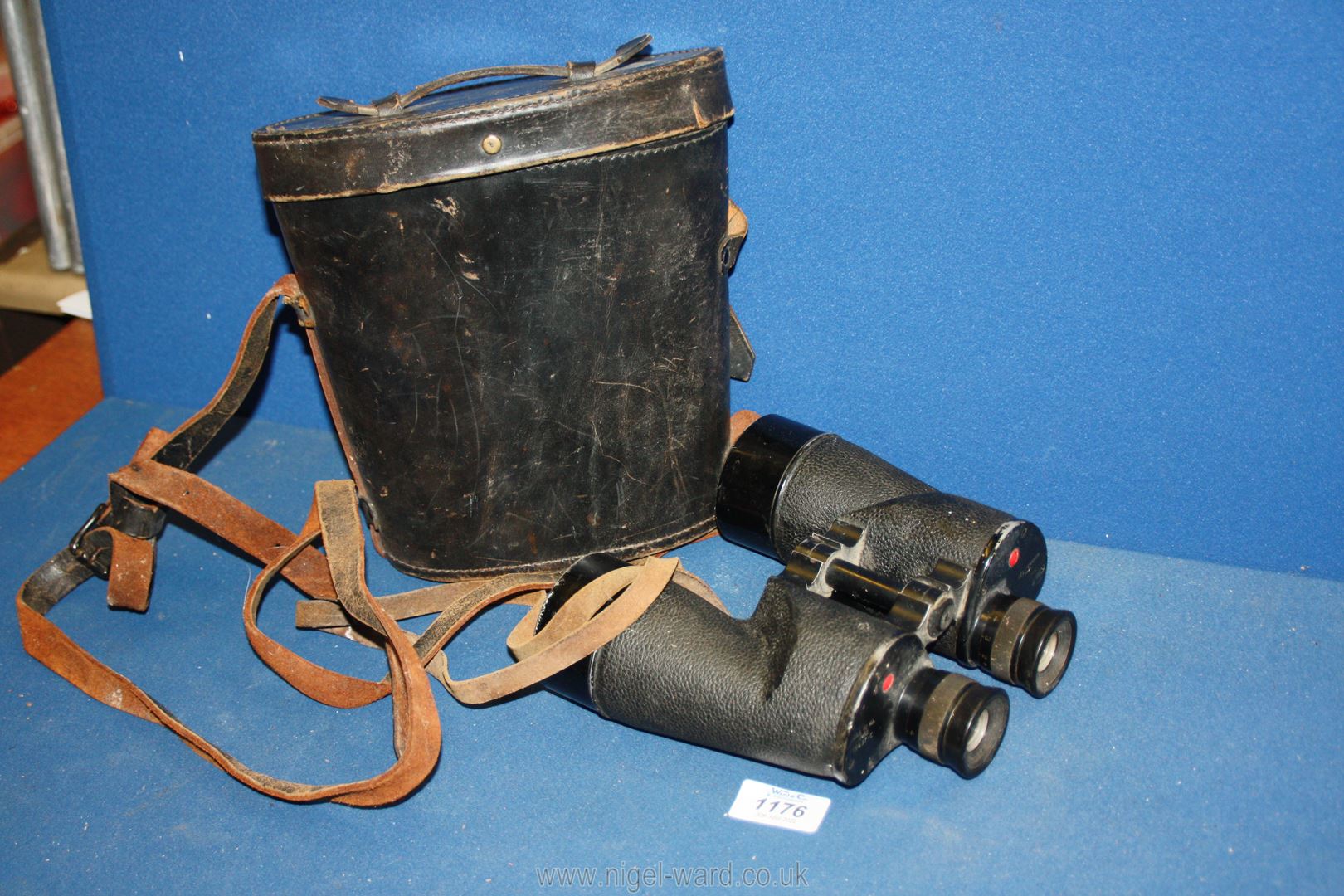 A pair of cased Binoculars, dated 1944, marked R.E.L/Canada, 7 x 50.