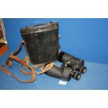 A pair of cased Binoculars, dated 1944, marked R.E.L/Canada, 7 x 50.