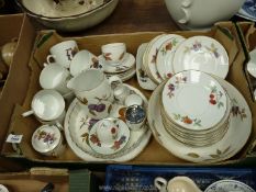 A quantity of Royal Worcester "Evesham'' dishwasher safe tableware including seven large cups,