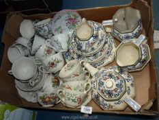 A quantity of china part teasets including Doulton 'Nankin', 'Hampshire', 'Stratford',