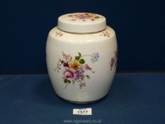 A Royal Crown Derby 'Derby Posies' ginger jar, 7'' tall.