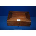 A Mahogany sewing box, circa 1920's.