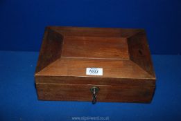 A Mahogany sewing box, circa 1920's.