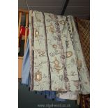 A large door Curtain 86" drop x 96" wide with heavy fringe down one edge,