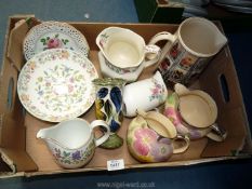 A quantity of jugs including Arthur Wood floral, Royal Worcester,