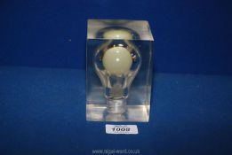 An attributed to Pierre Girauden 1960/70's Pop Art light bulb in glass,