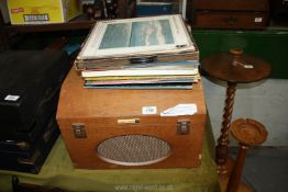 A 1960's Goldring Lenco record player/address system with records (mostly classical) and microphone